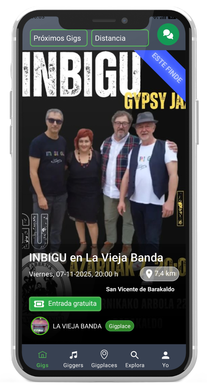 Vista previa 1 de la app Gigtonic