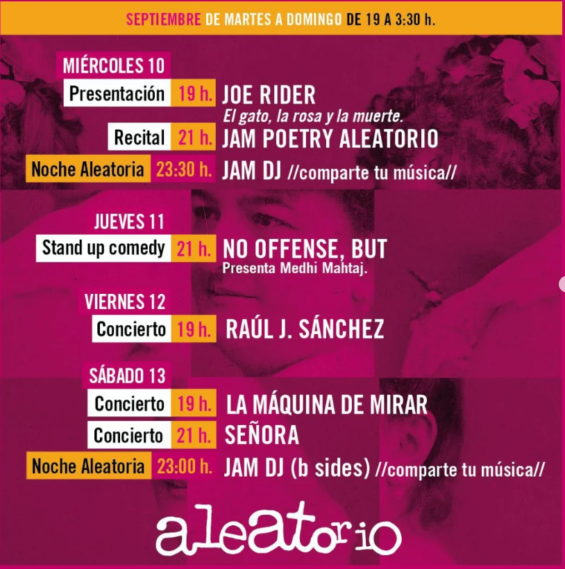 Dias de conciertazos en Aleatorio Bar